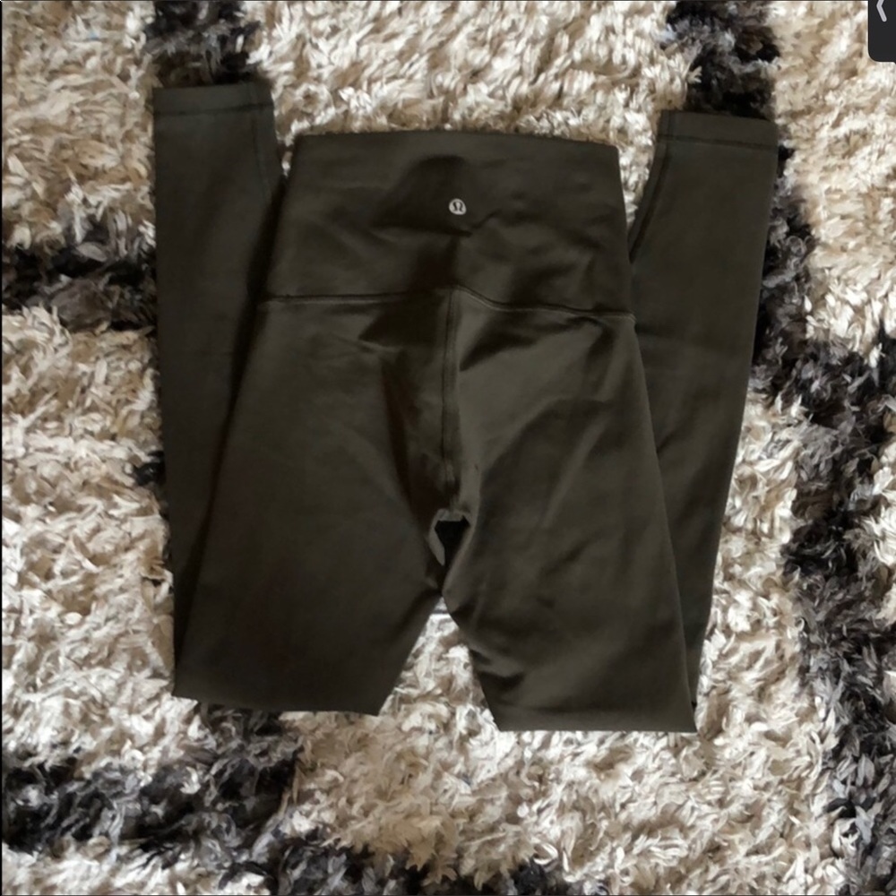 Lululemon Wunder Under Dark Olive Leggings